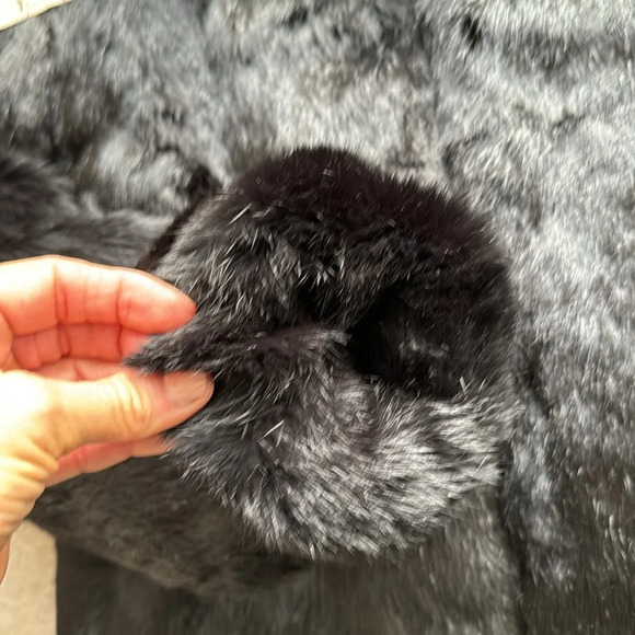 French Vintage black fur coat size medium EDGY FEMININE excellent quality - Picture 15 of 15